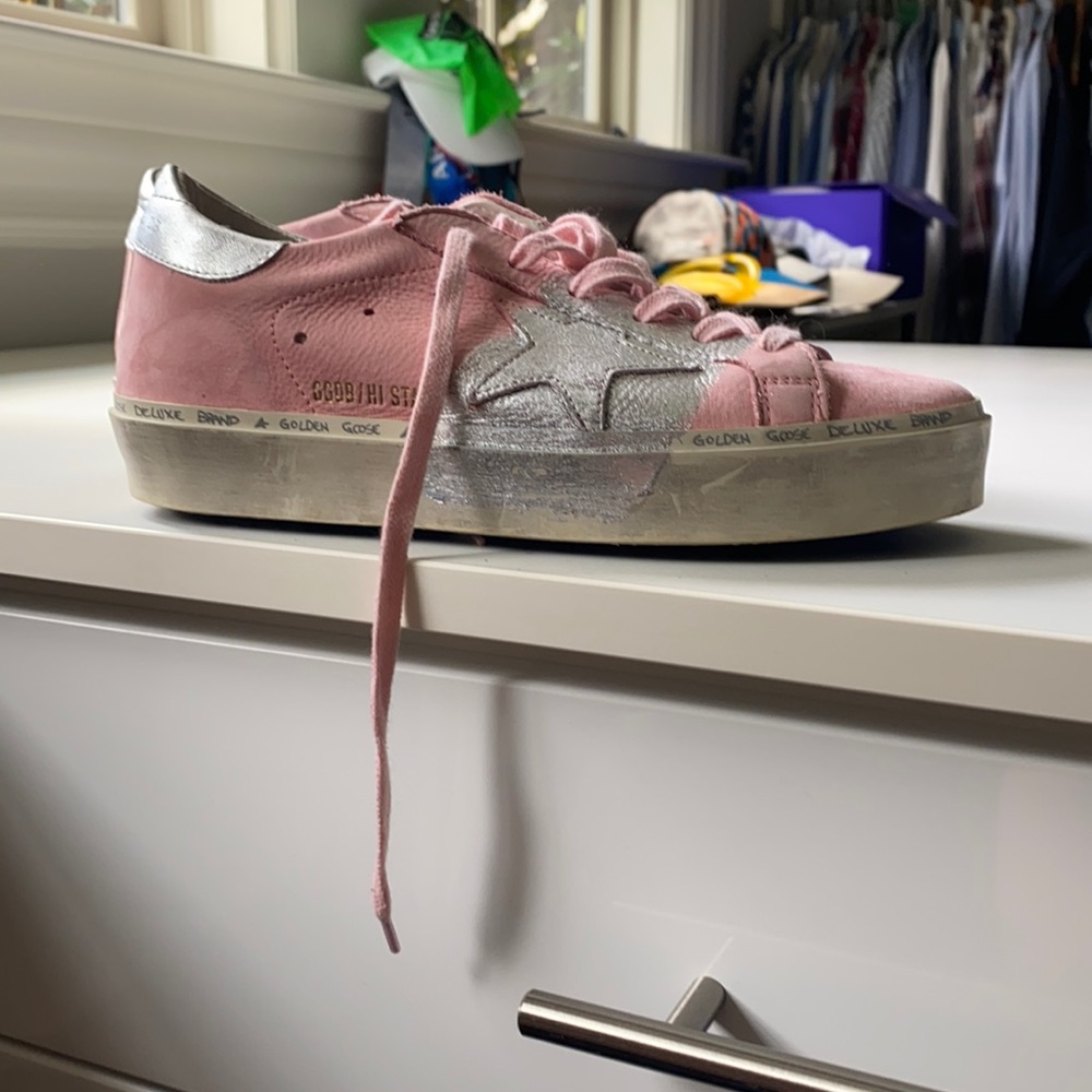 Pink Golden Goose High Stars